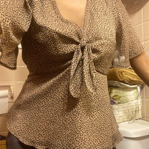 Abercrombie and fitch Chetah blouse